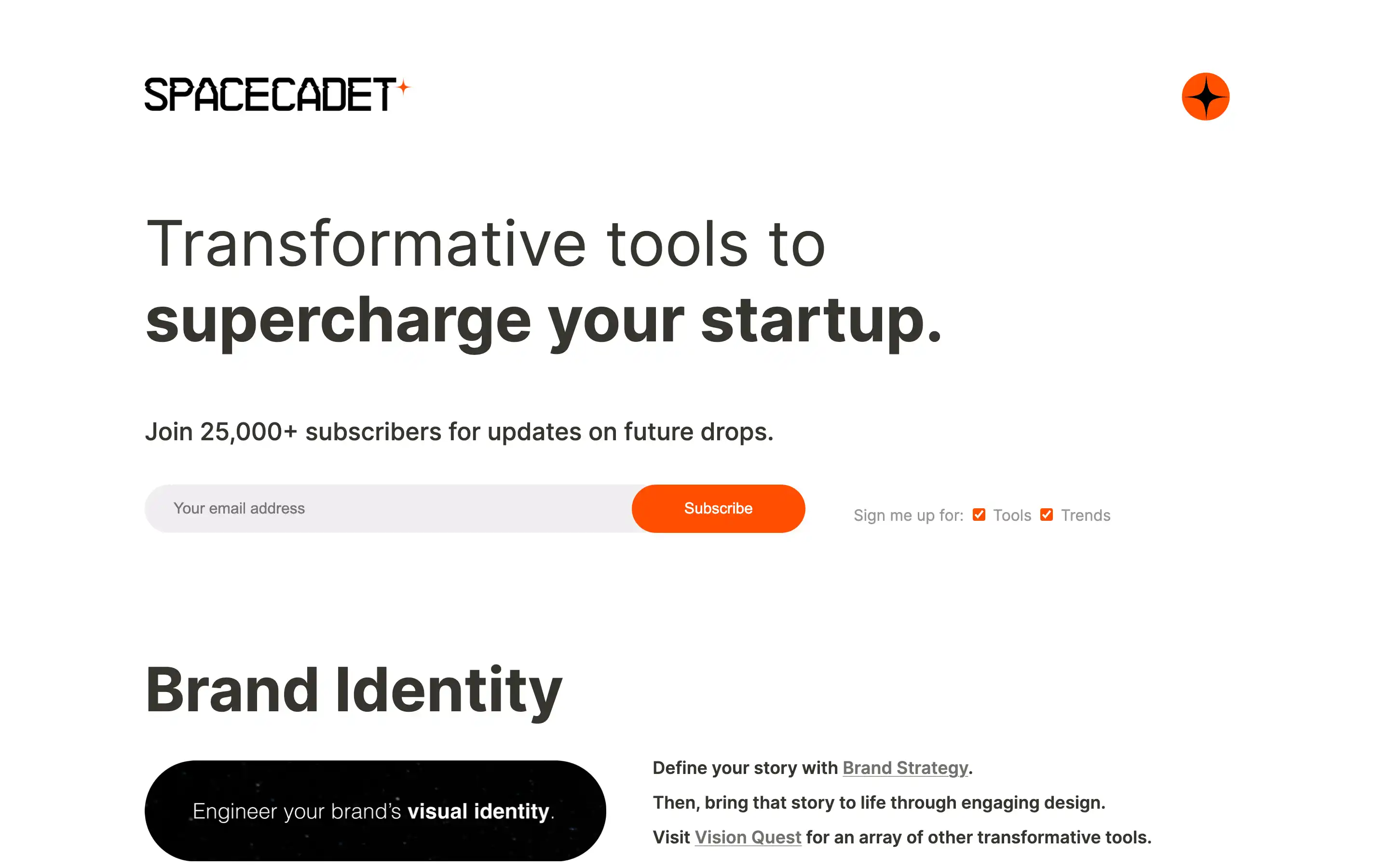 Tools for startup transformation and brand identity.