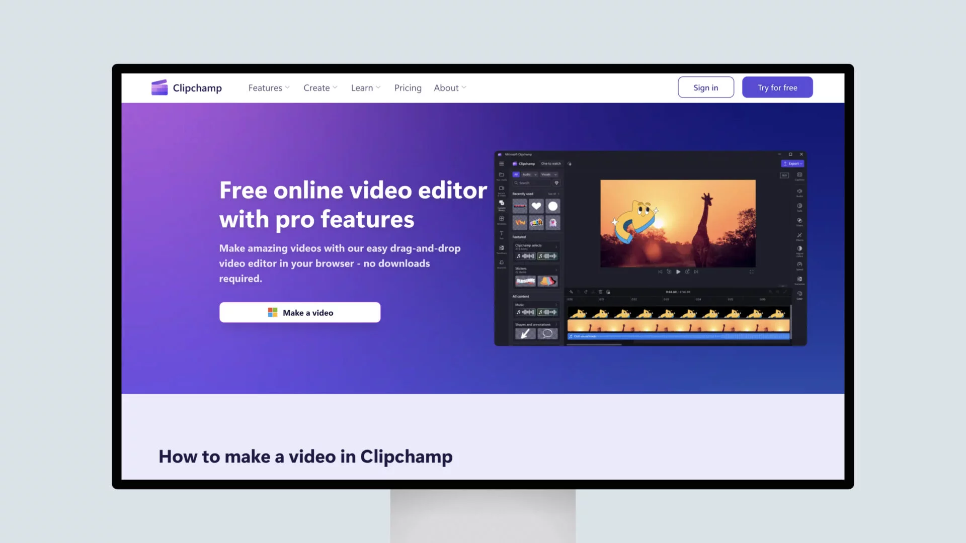 Clipchamp – Free Online Video Editor