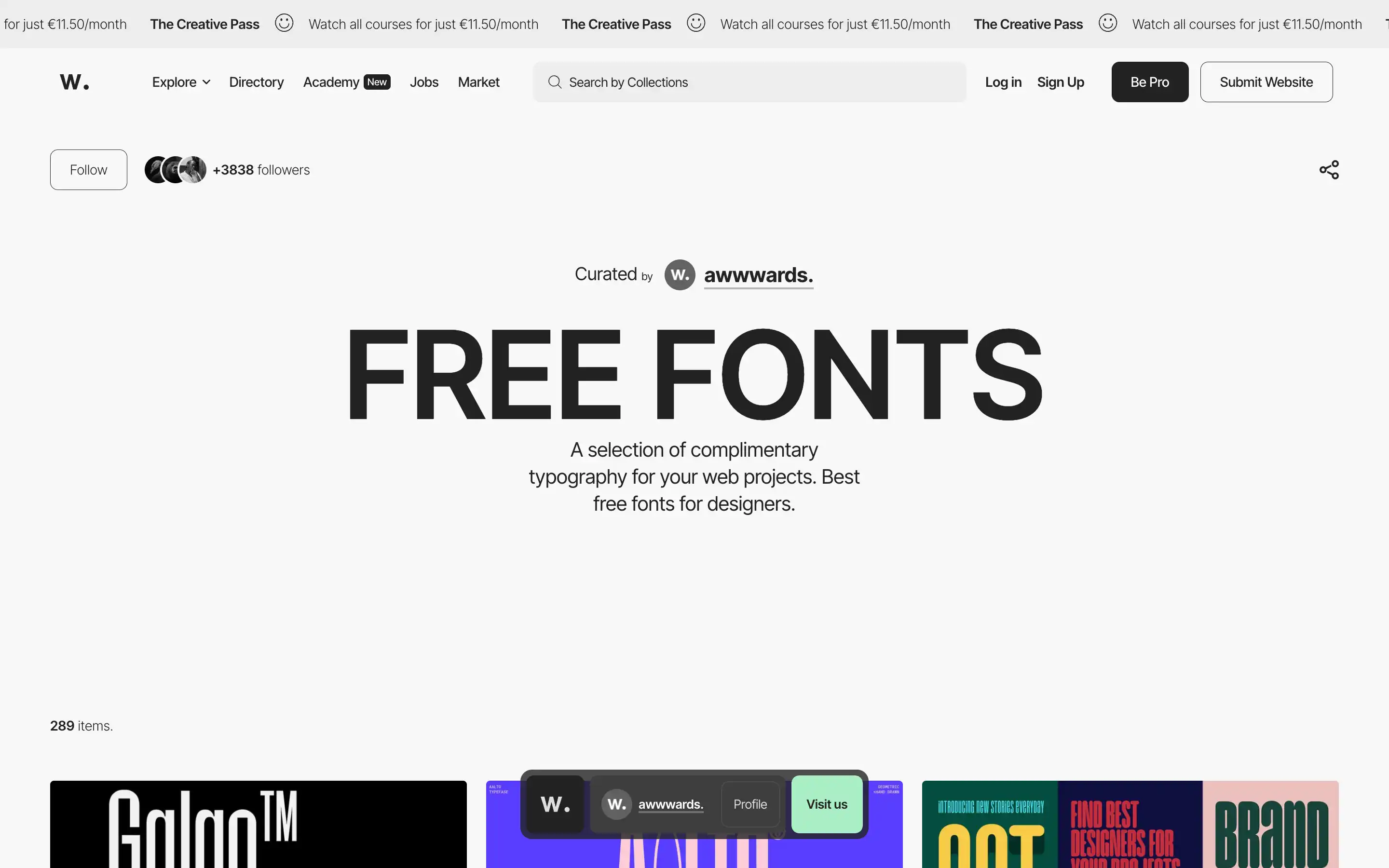 Free fonts for web designers collection.
