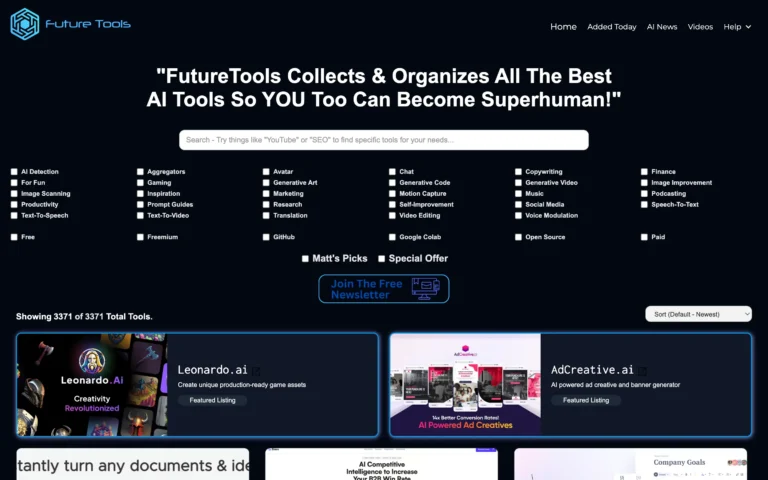 Future Tools – Find The Exact AI Tool For Your Needs