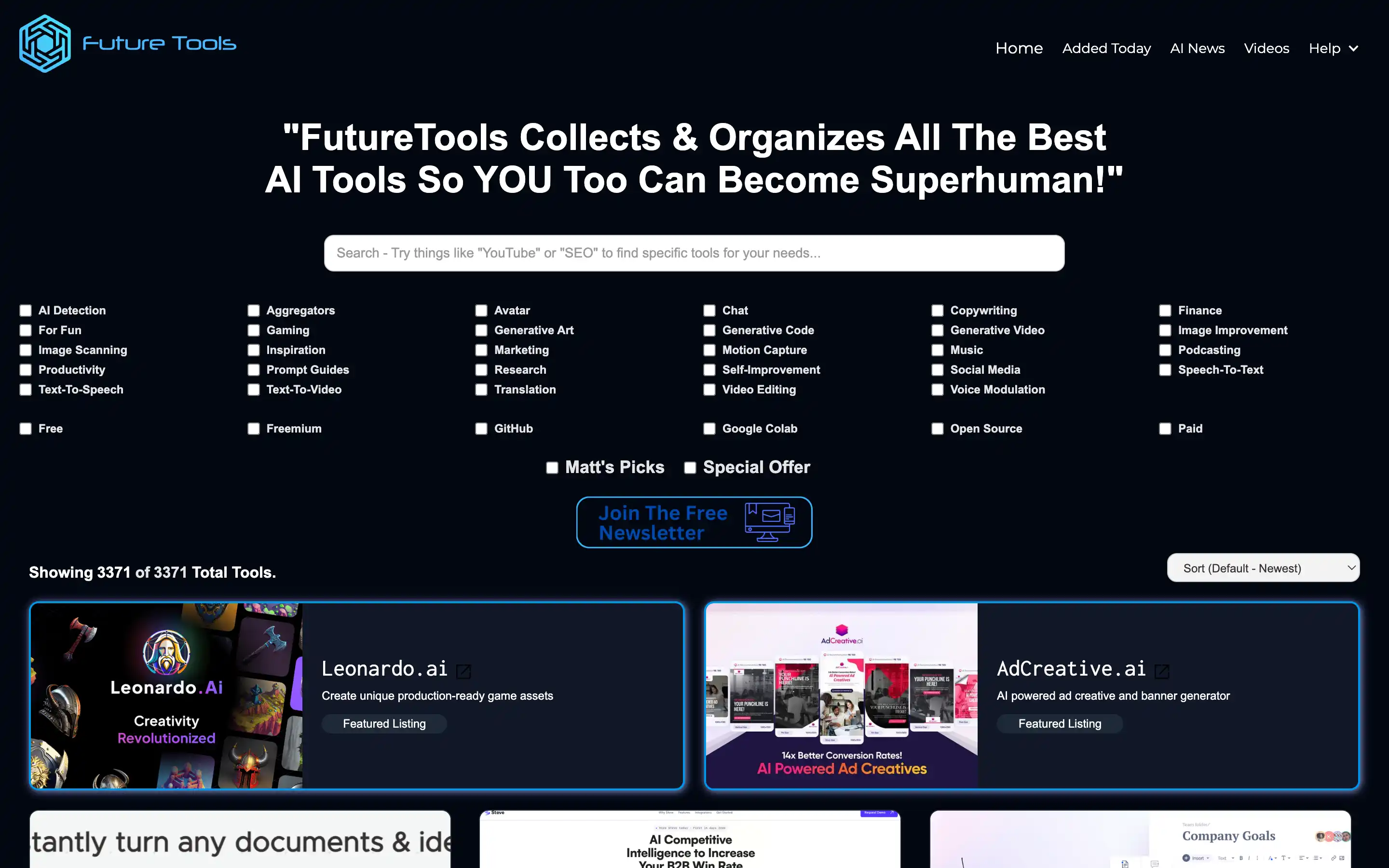 FutureTools: Discover and organize top AI tools.
