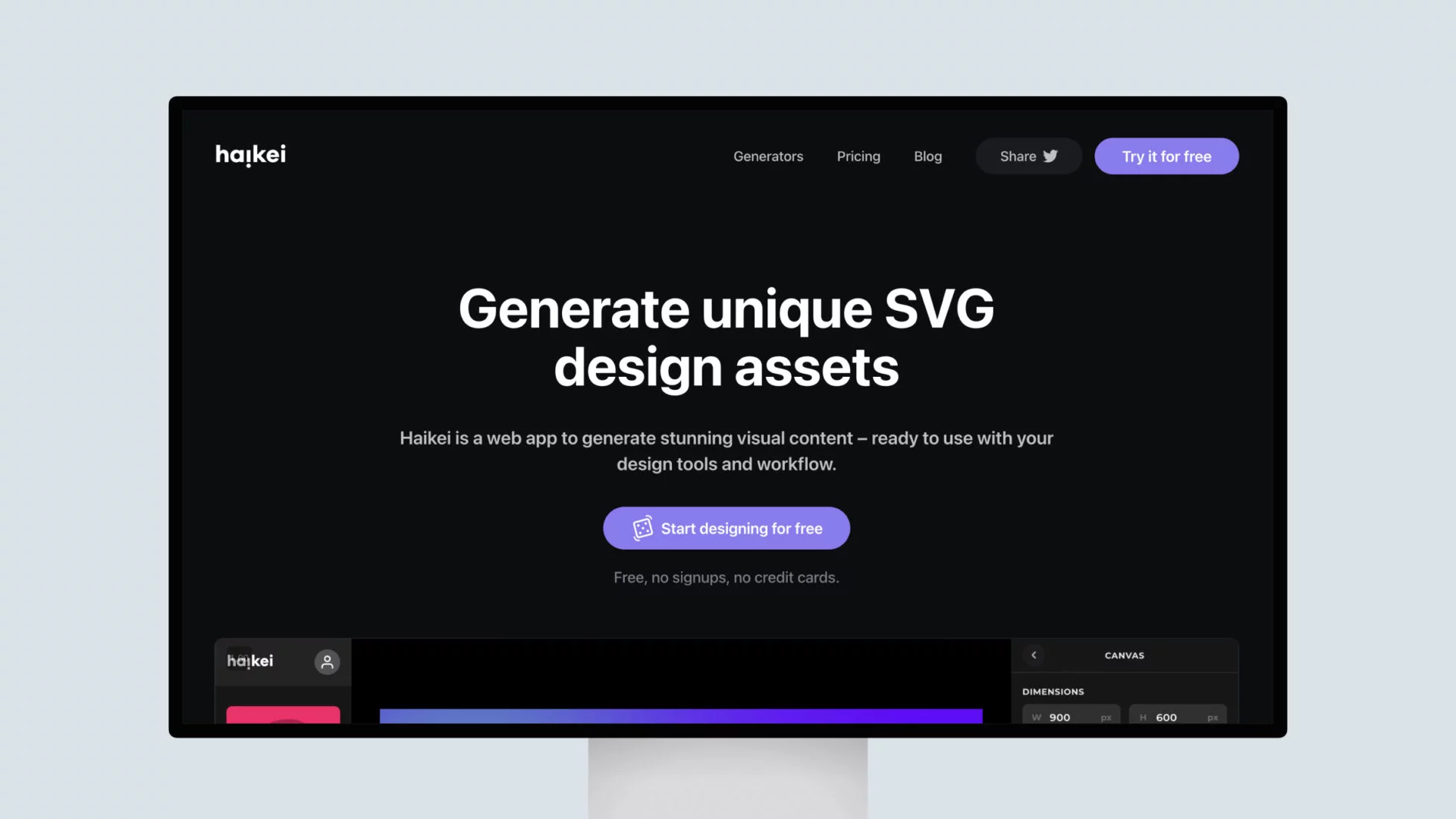 Haikei – Generate unique SVG design assets