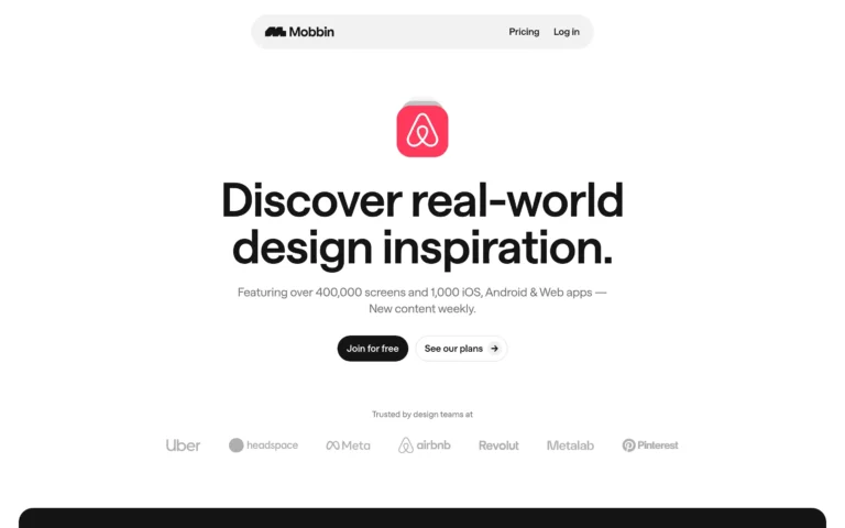 Mobbin — UI & UX design inspiration for mobile & web apps