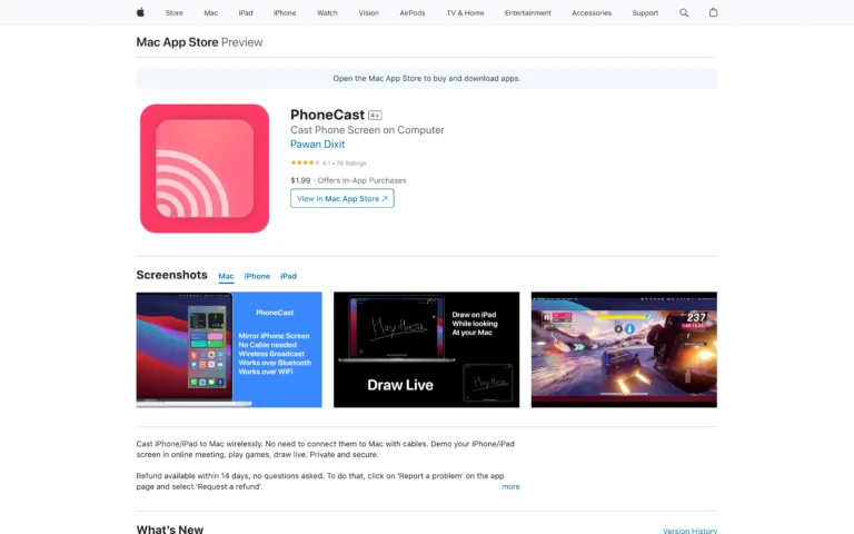 PhoneCast — Cast Phone Screen on Computer