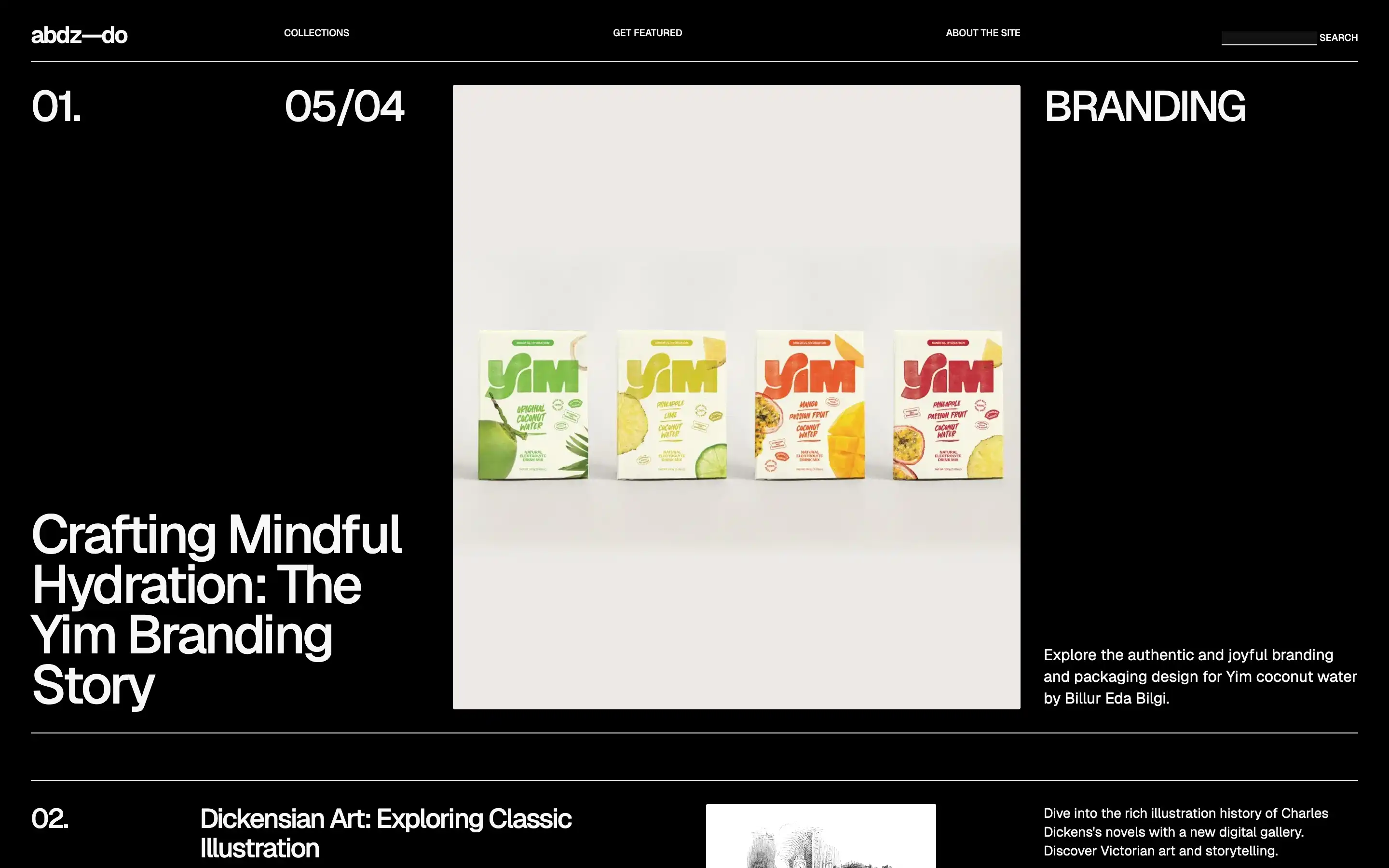 Yim coconut water packaging design lineup.