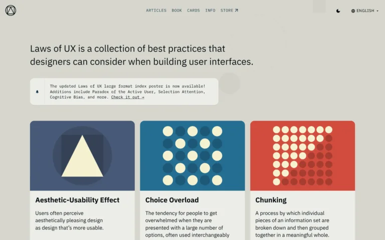Laws of UX: Psychological Principles for UI Design