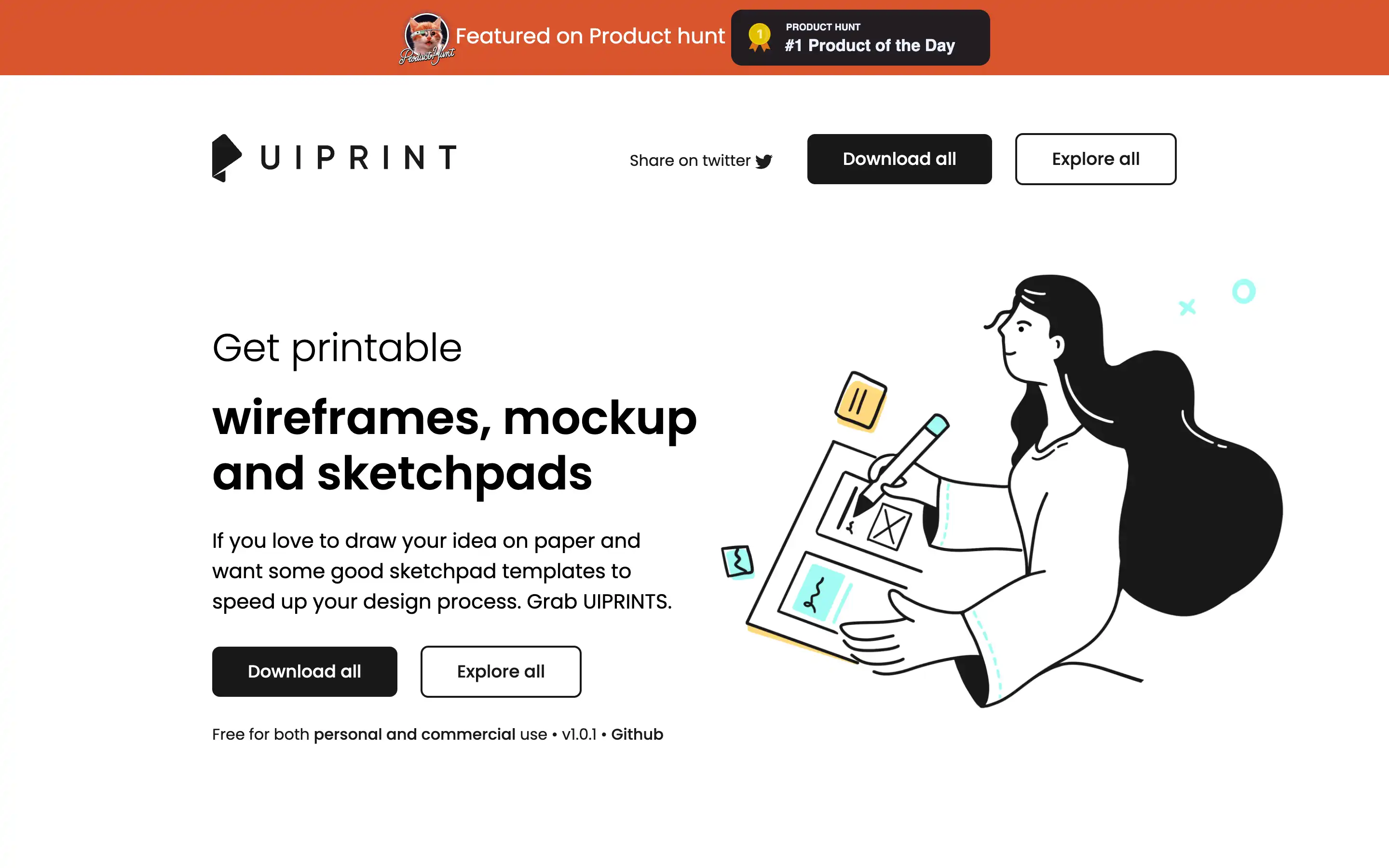 Download printable wireframes, mockups, and sketchpads.