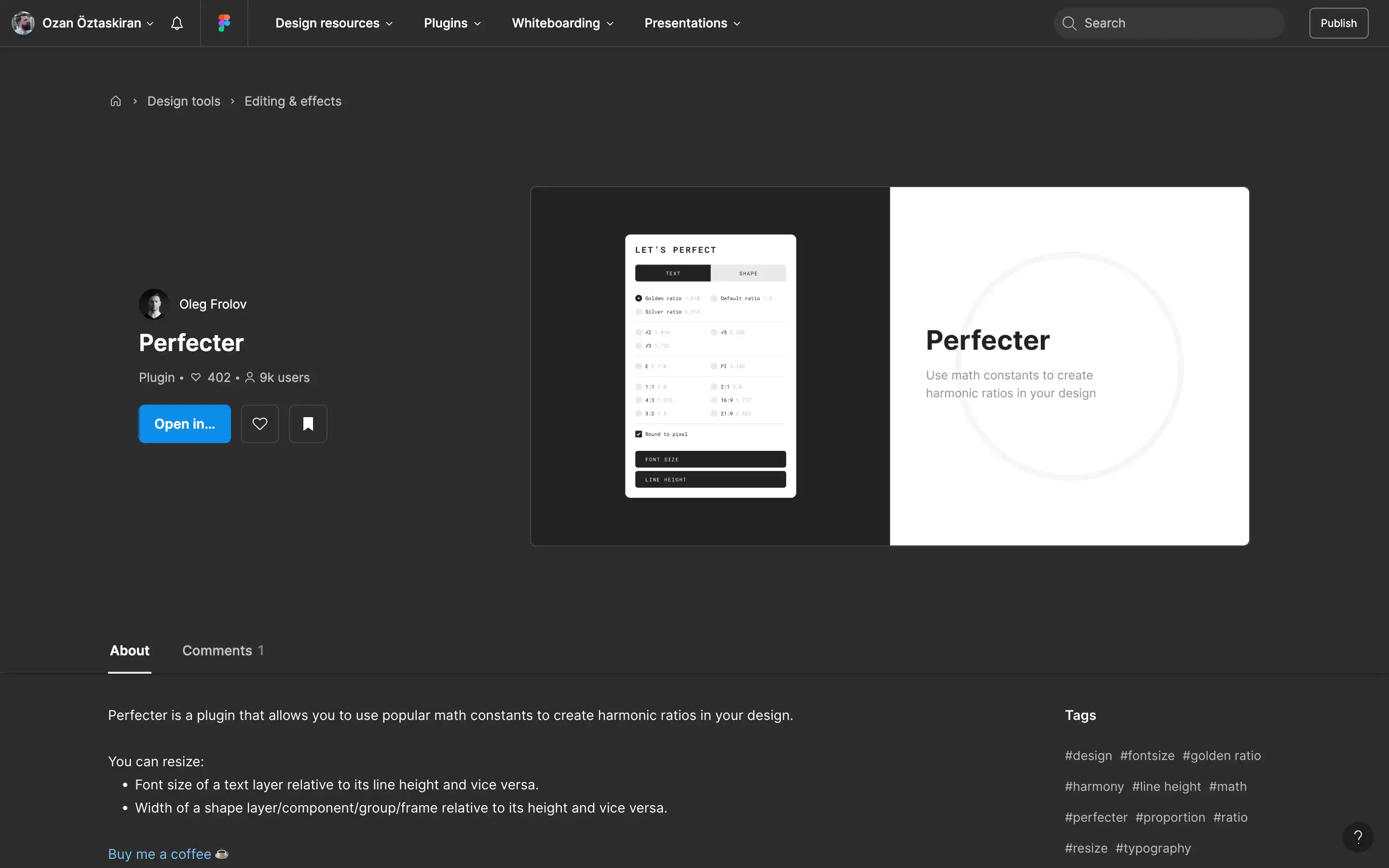 Perfecter plugin for creating design ratios using math.