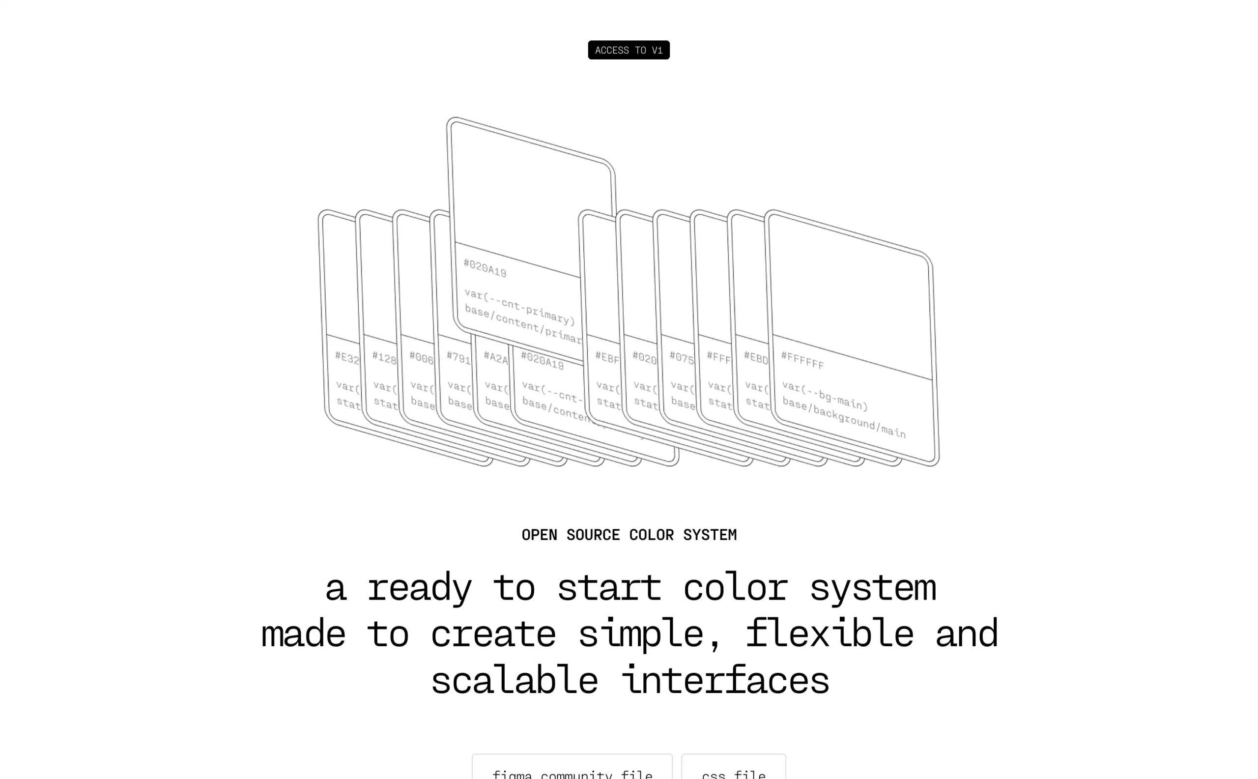 Open source color system interface design