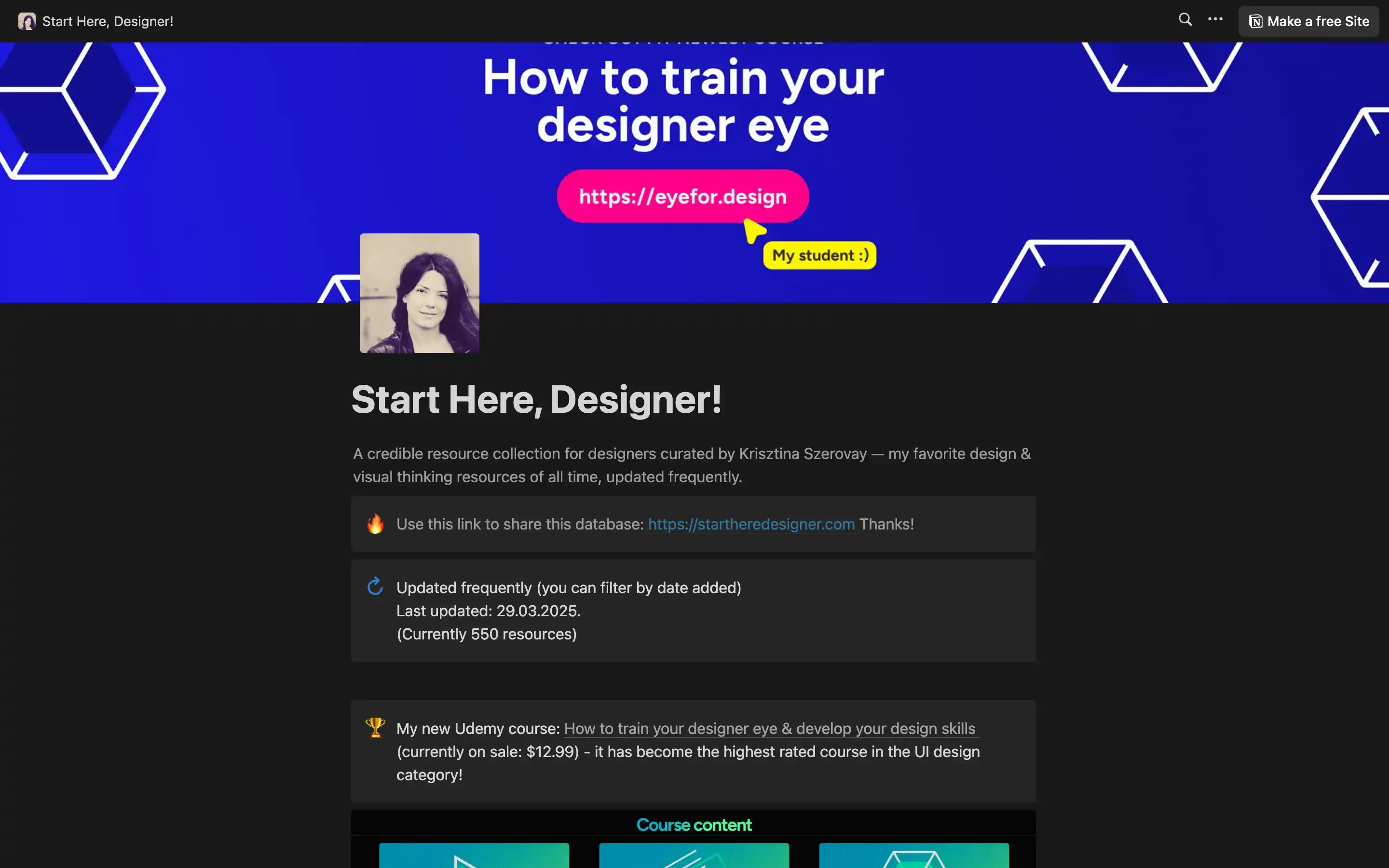 Design resources collection for visual thinking skills.