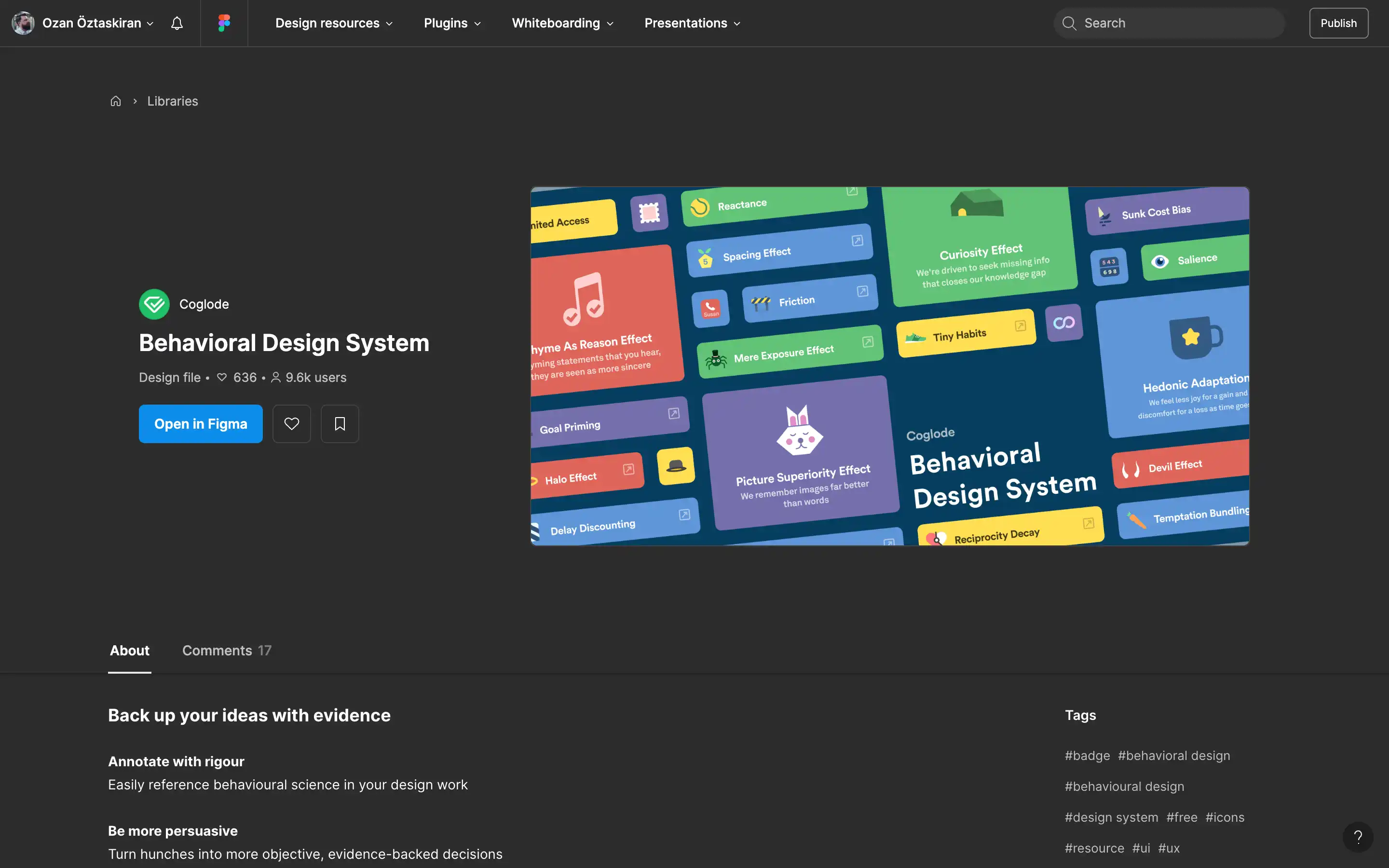 Coglode Behavioral Design System interface preview in Figma