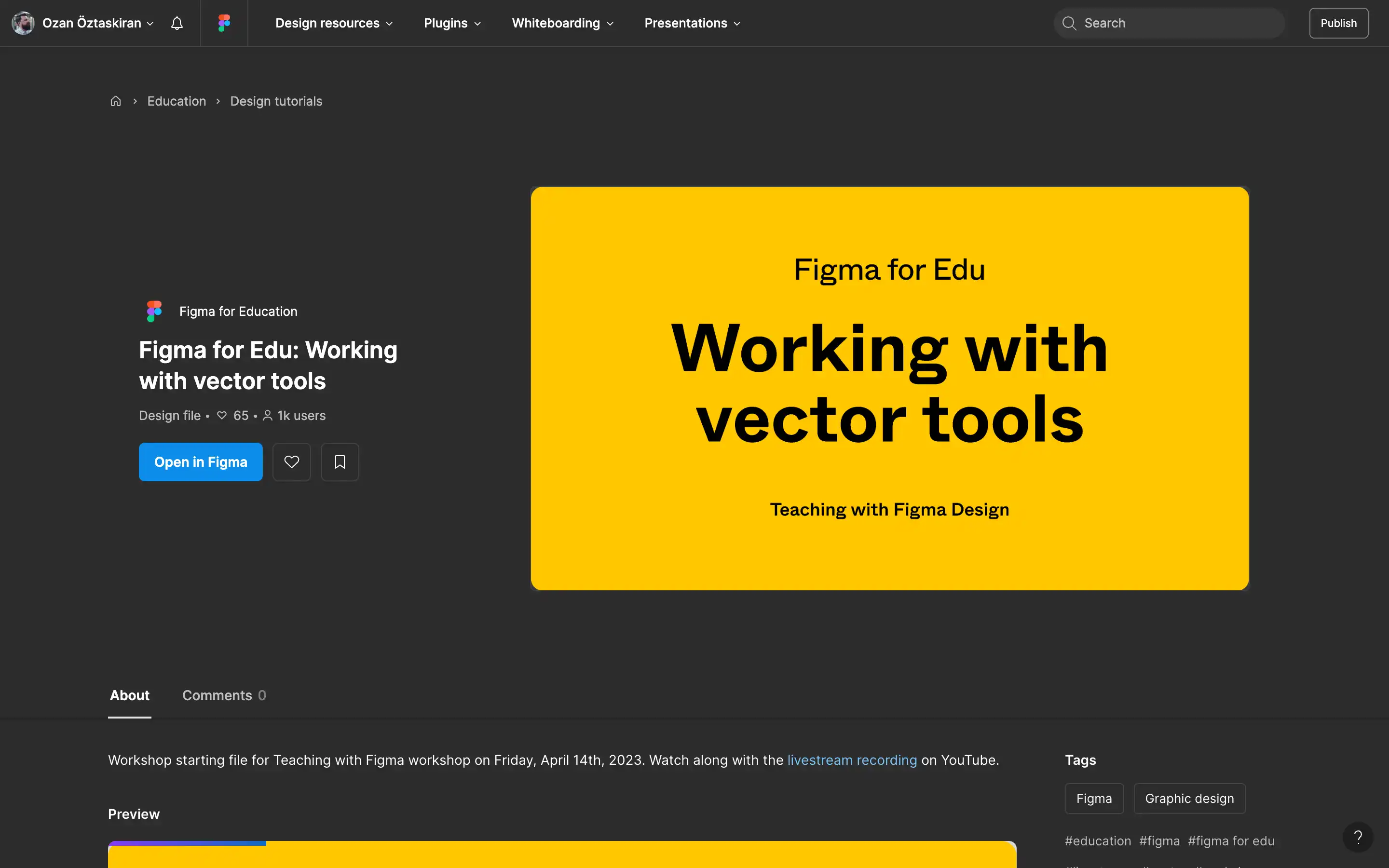 Figma for Edu: Working with vector tools workshop