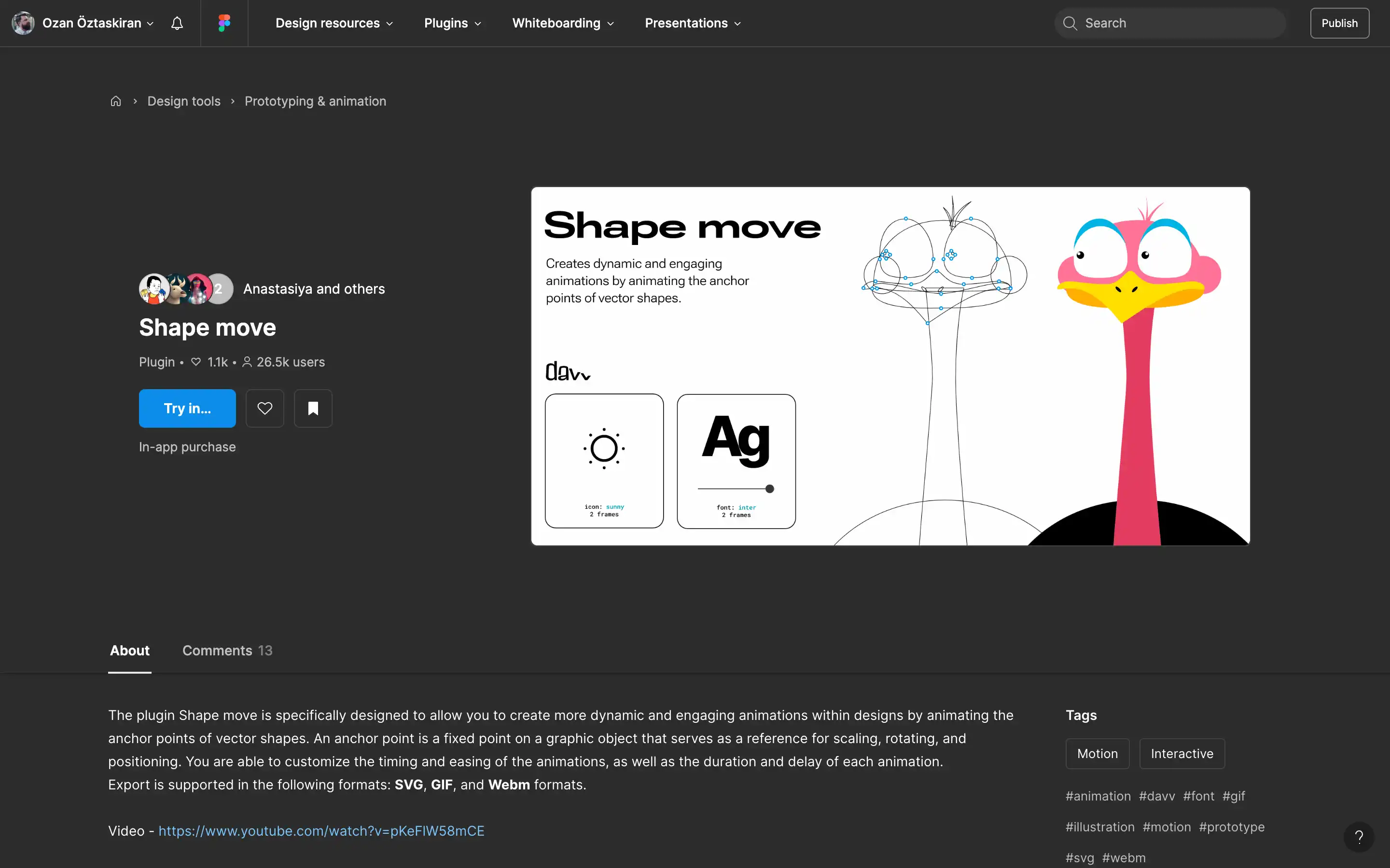 Dynamic vector animation plugin for design tools.