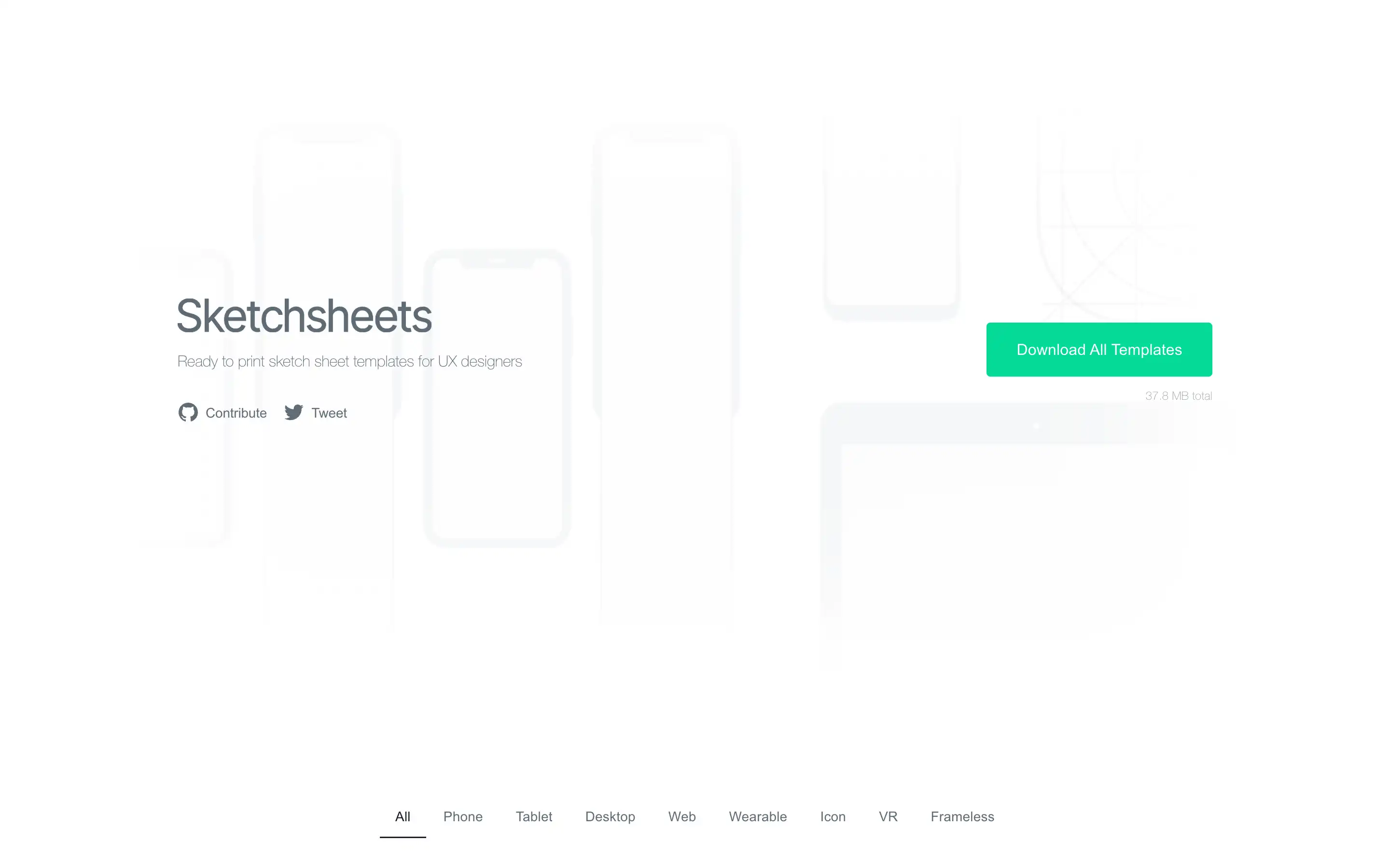 Download sketch sheet templates for UX designers