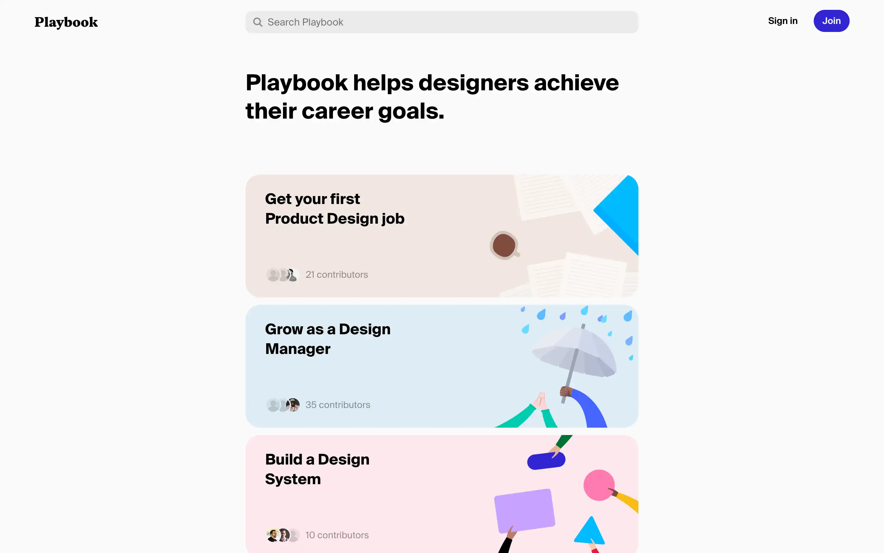 Playbook supports designers' career growth and opportunities.