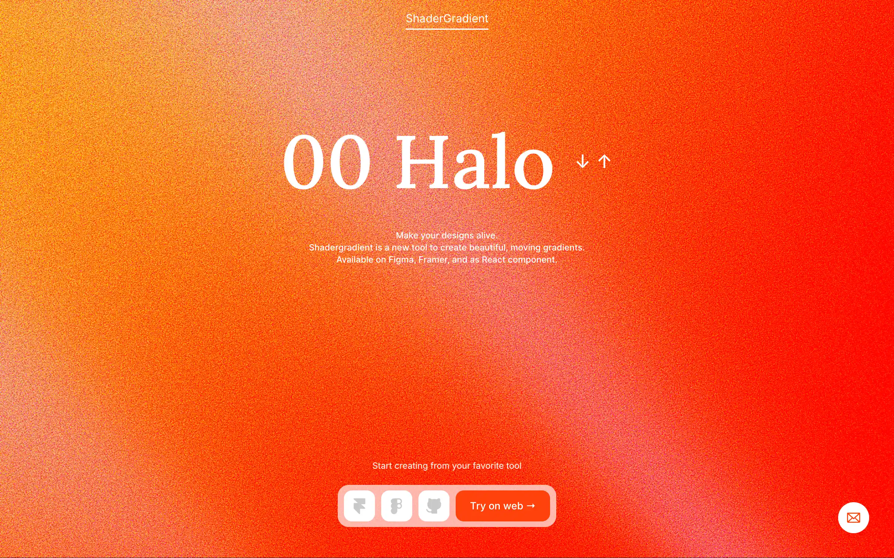 ShaderGradient tool for beautiful, moving gradients.