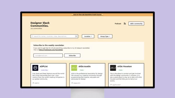 Designer Slack Communities.