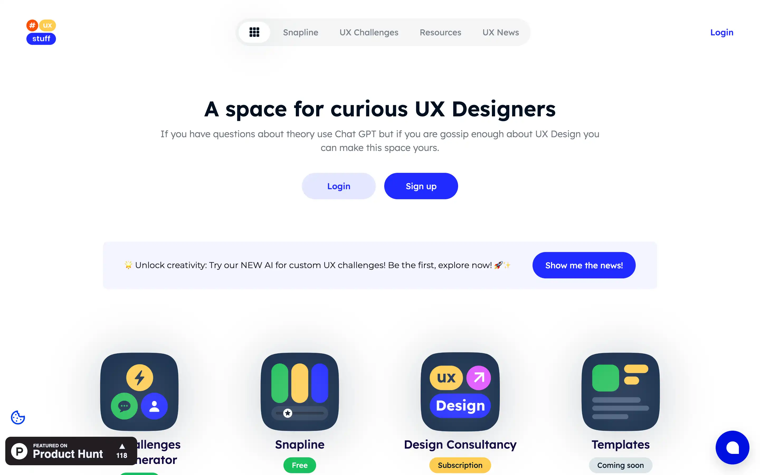 UX Design platform for challenges and resources