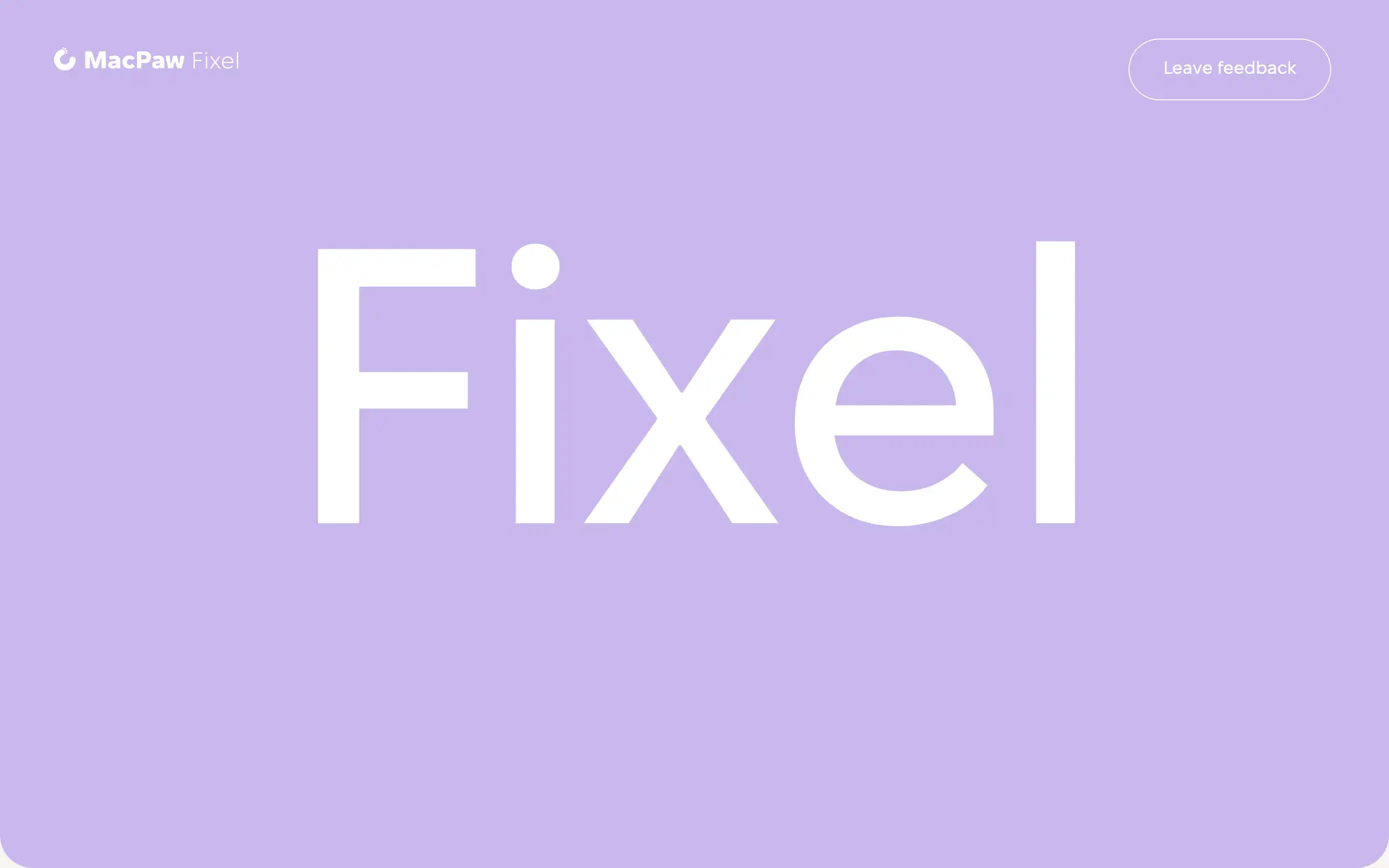 Fixel branding on purple background