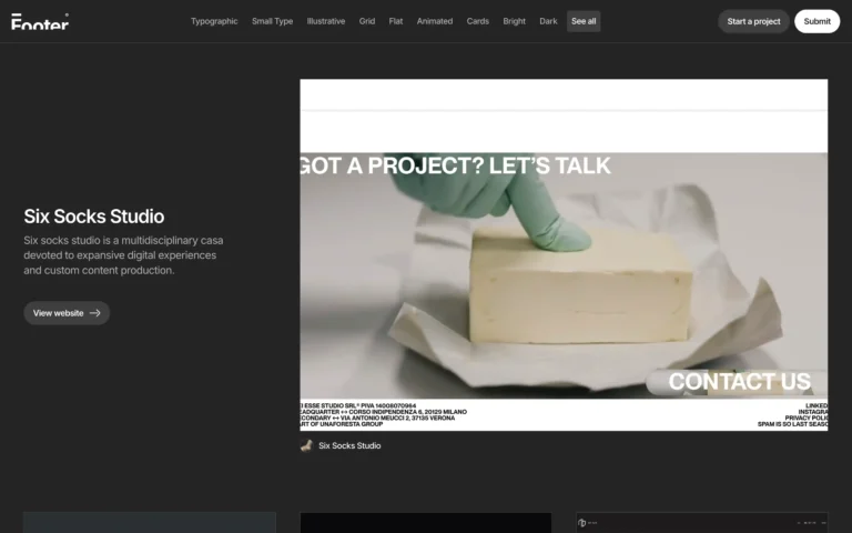 Footer — The only footer gallery on earth