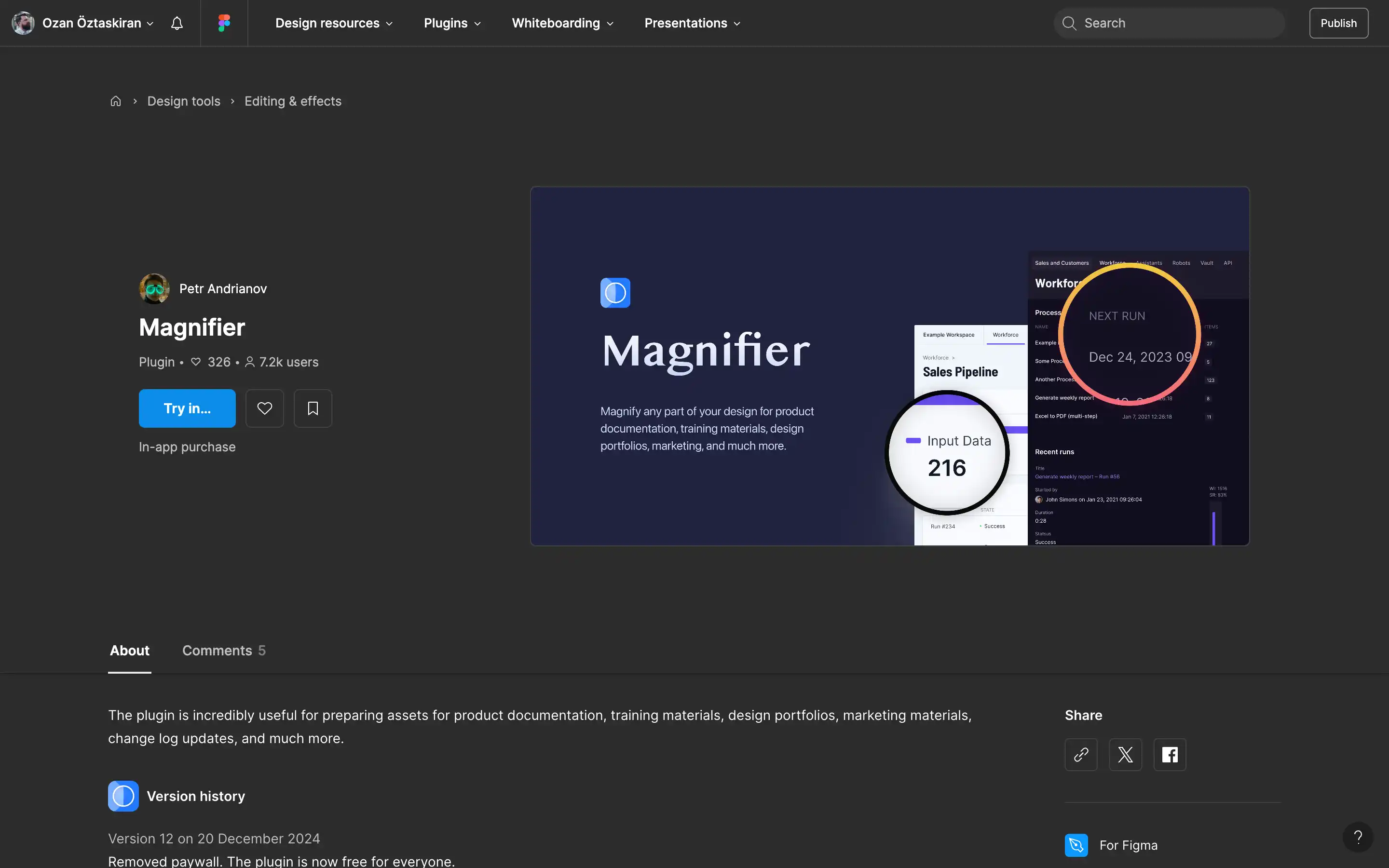 Magnifier plugin overview for design tool users.