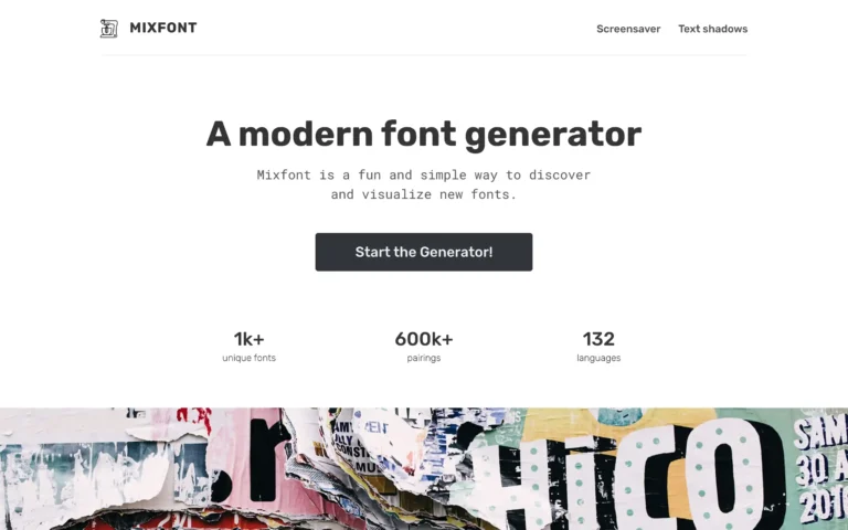 Mixfont – A modern font generator
