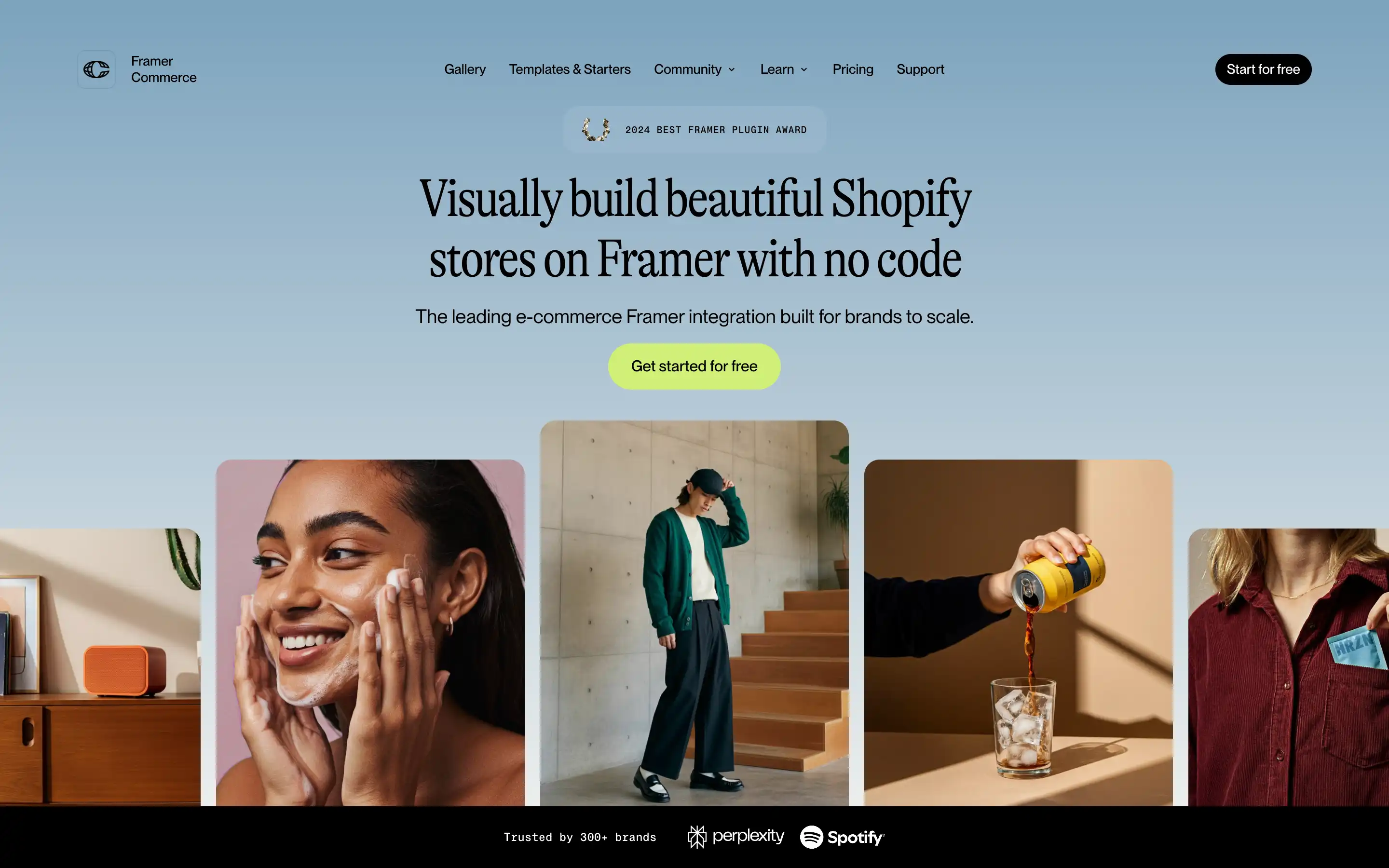Build Shopify stores with Framer, no coding needed.