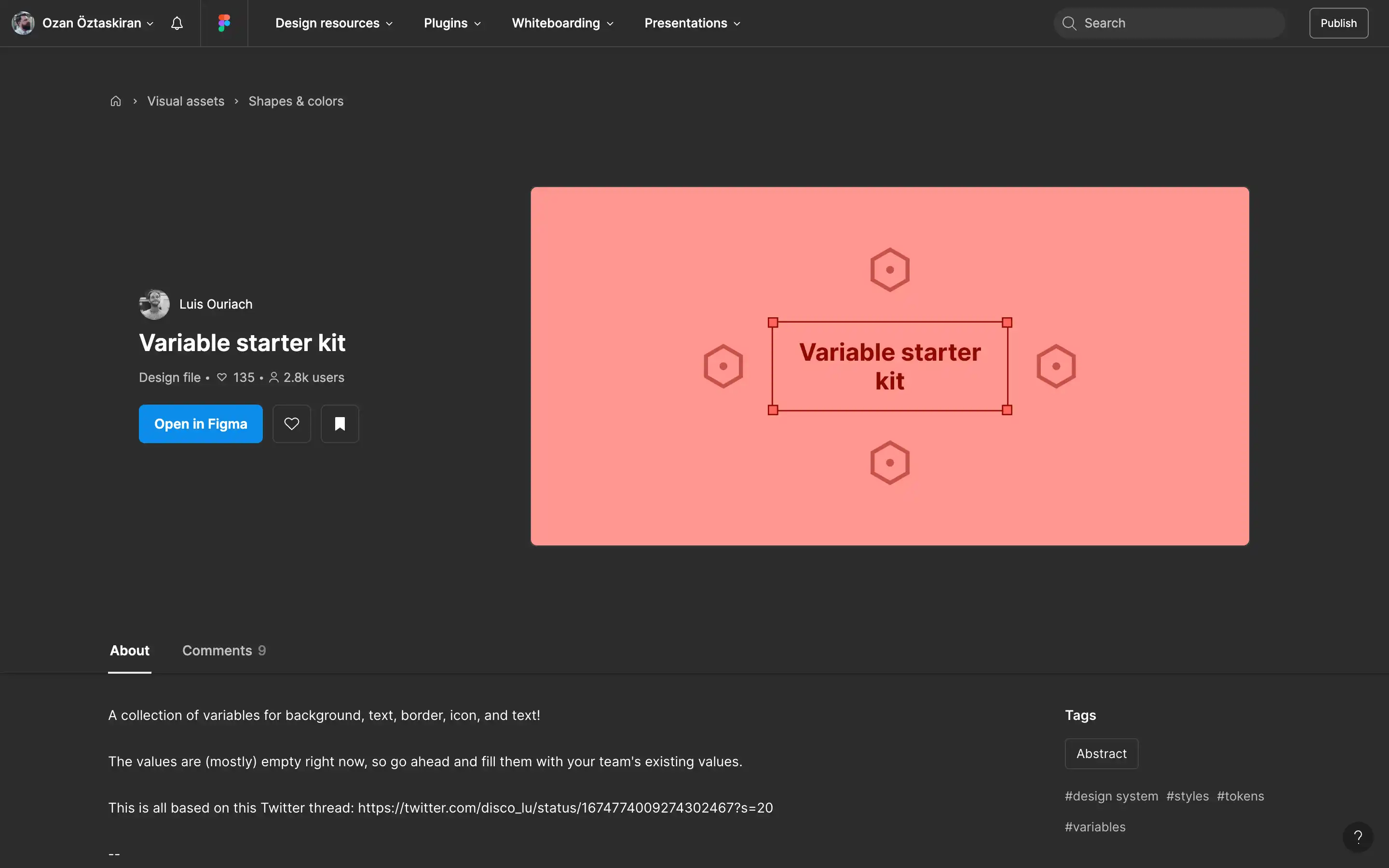 Variable starter kit design template preview