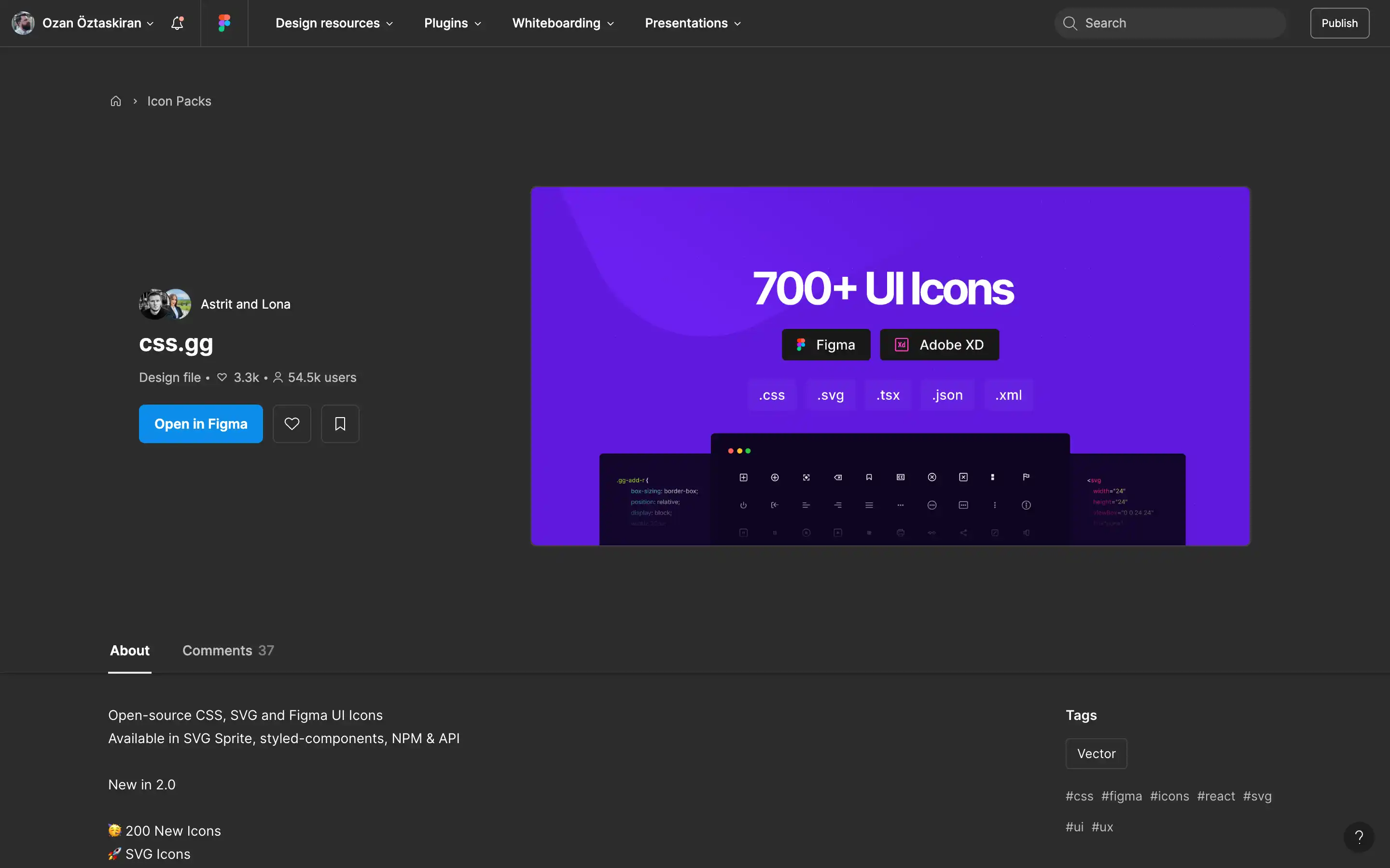 700+ UI icons for Figma and Adobe XD