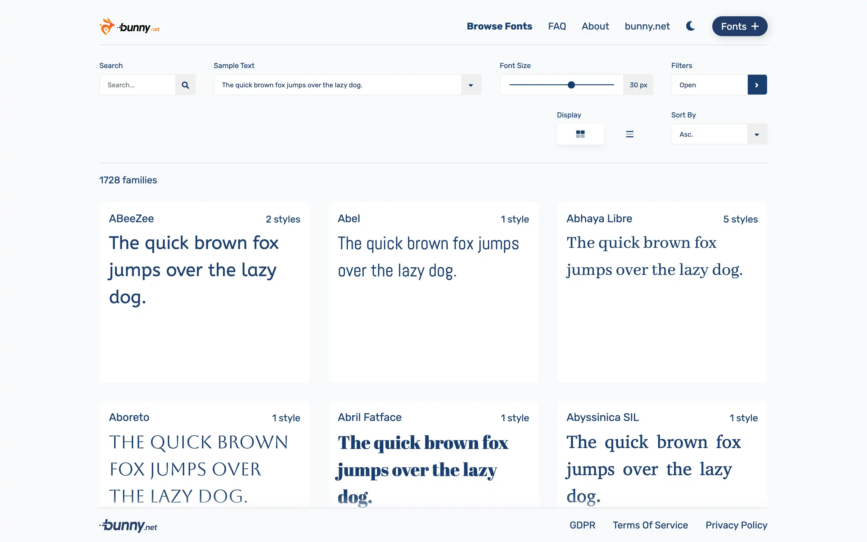 Font style preview with sample text options.