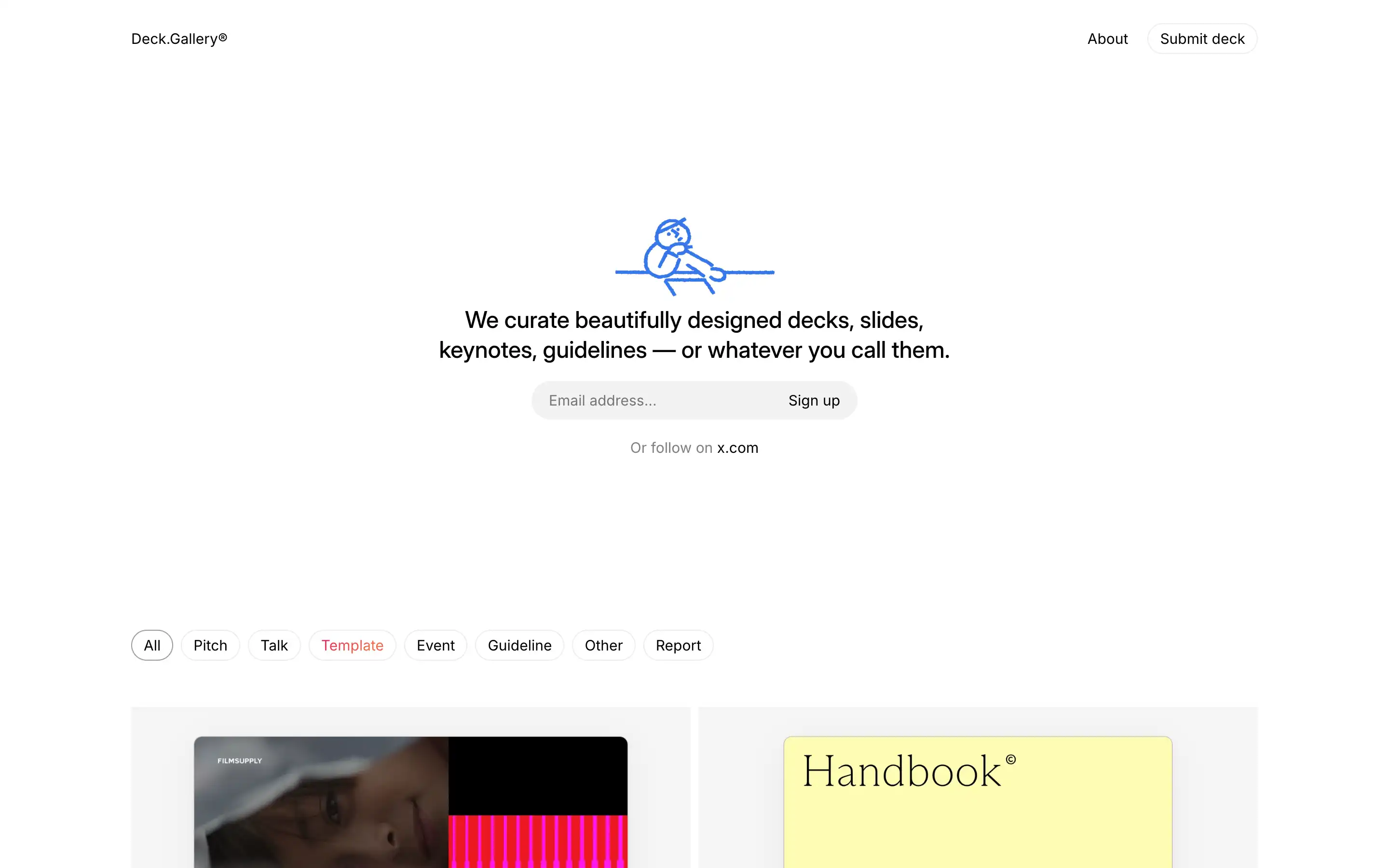 Curated beautifully designed decks and slides showcase.