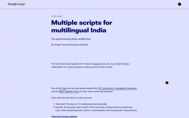 Multiple scripts for multilingual India – Google Design