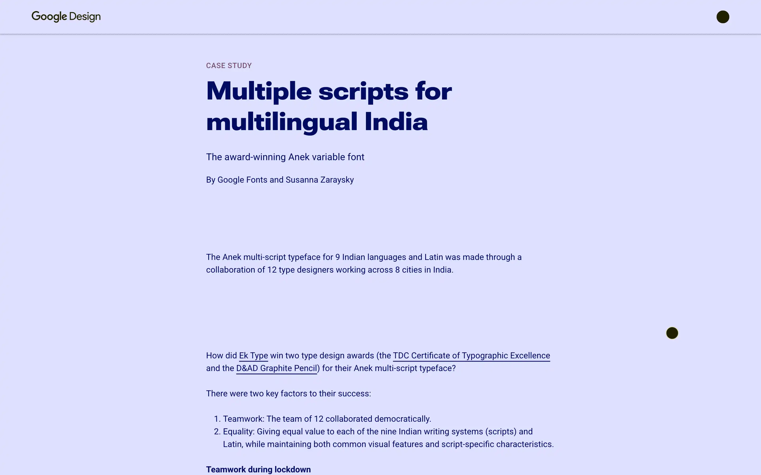 Anek font case study for multilingual India by Google.
