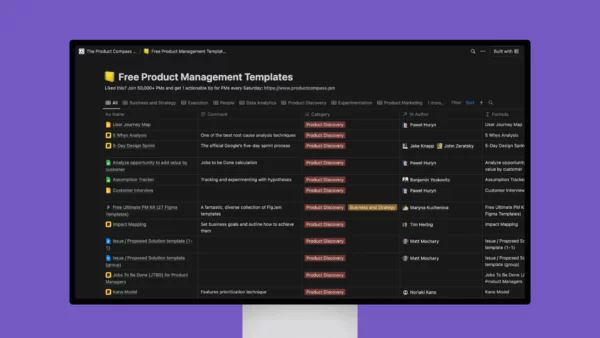 Free Product Management Templates