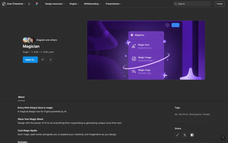Magician – A magical design tool for Figma powered by AI