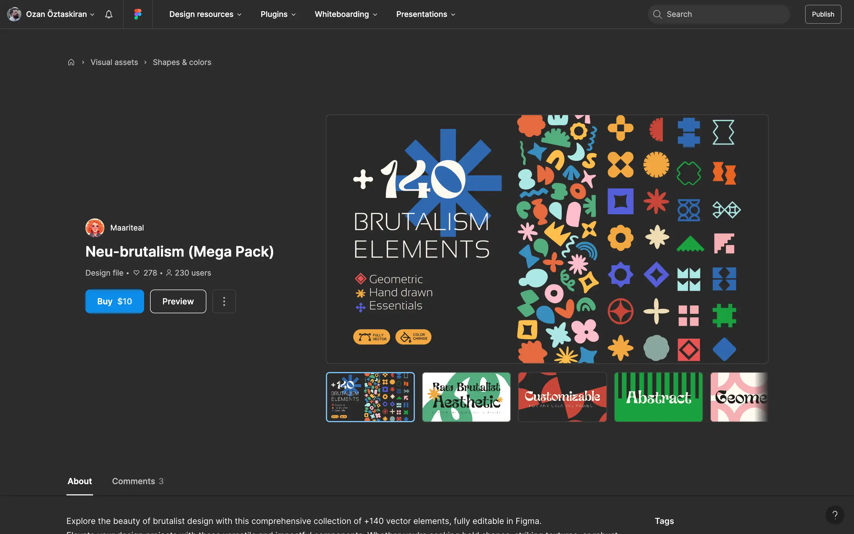 Neu-brutalism design pack with colorful geometric elements.