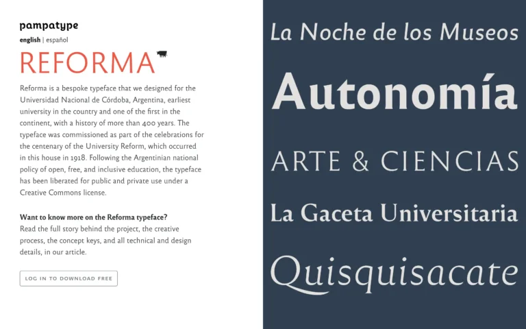 PampaType Font Foundry Reforma