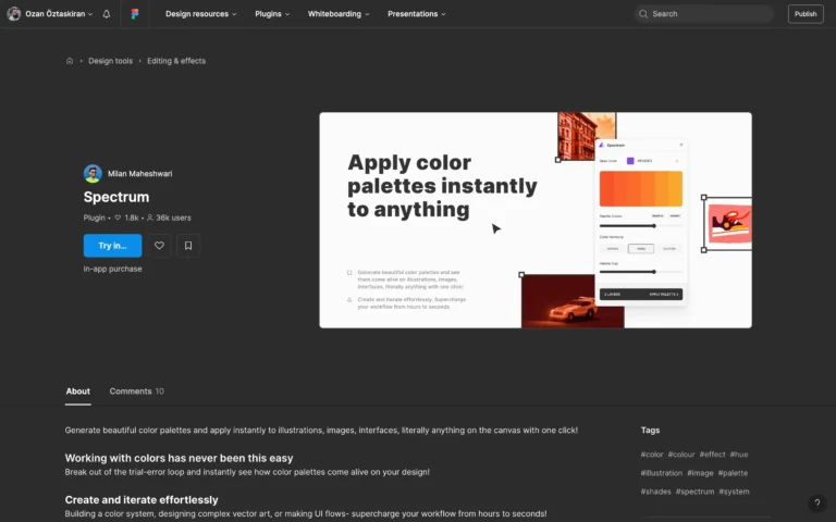 Spectrum – Apply color palettes instantly to anything