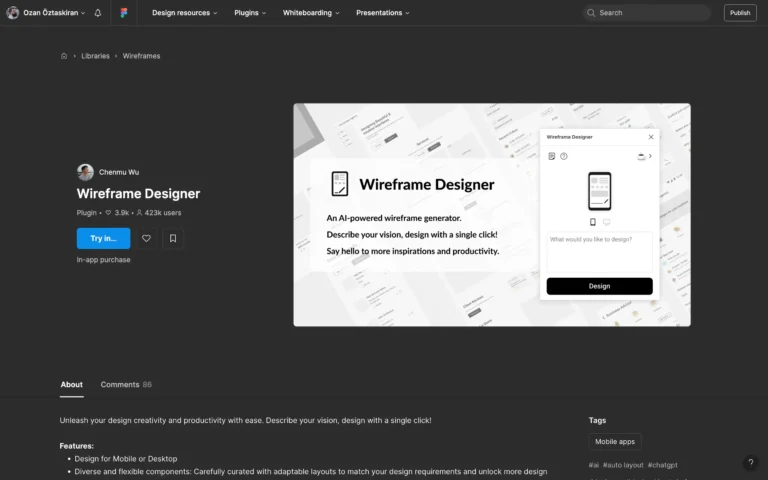 Wireframe Designer — An AI-powered wireframe generator