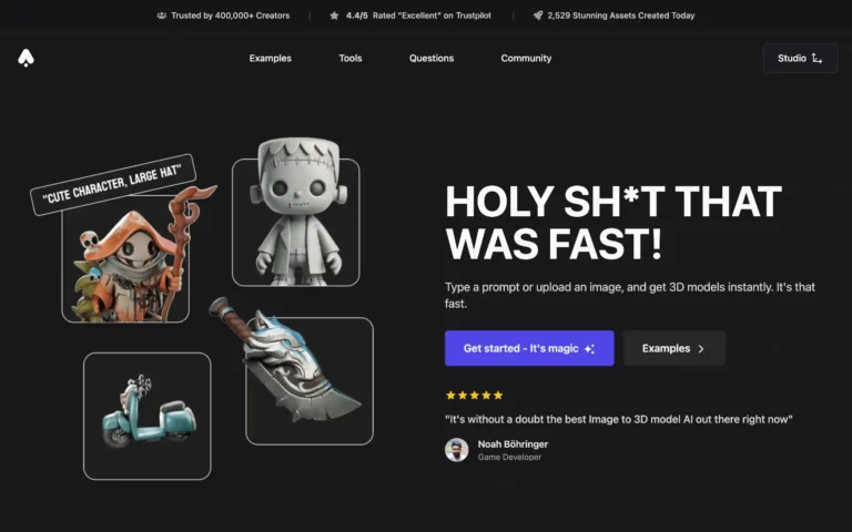 3D AI Studio – Generate Free 3D Models with AI