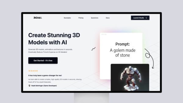 3D AI Studio – Generate Free 3D Models with AI