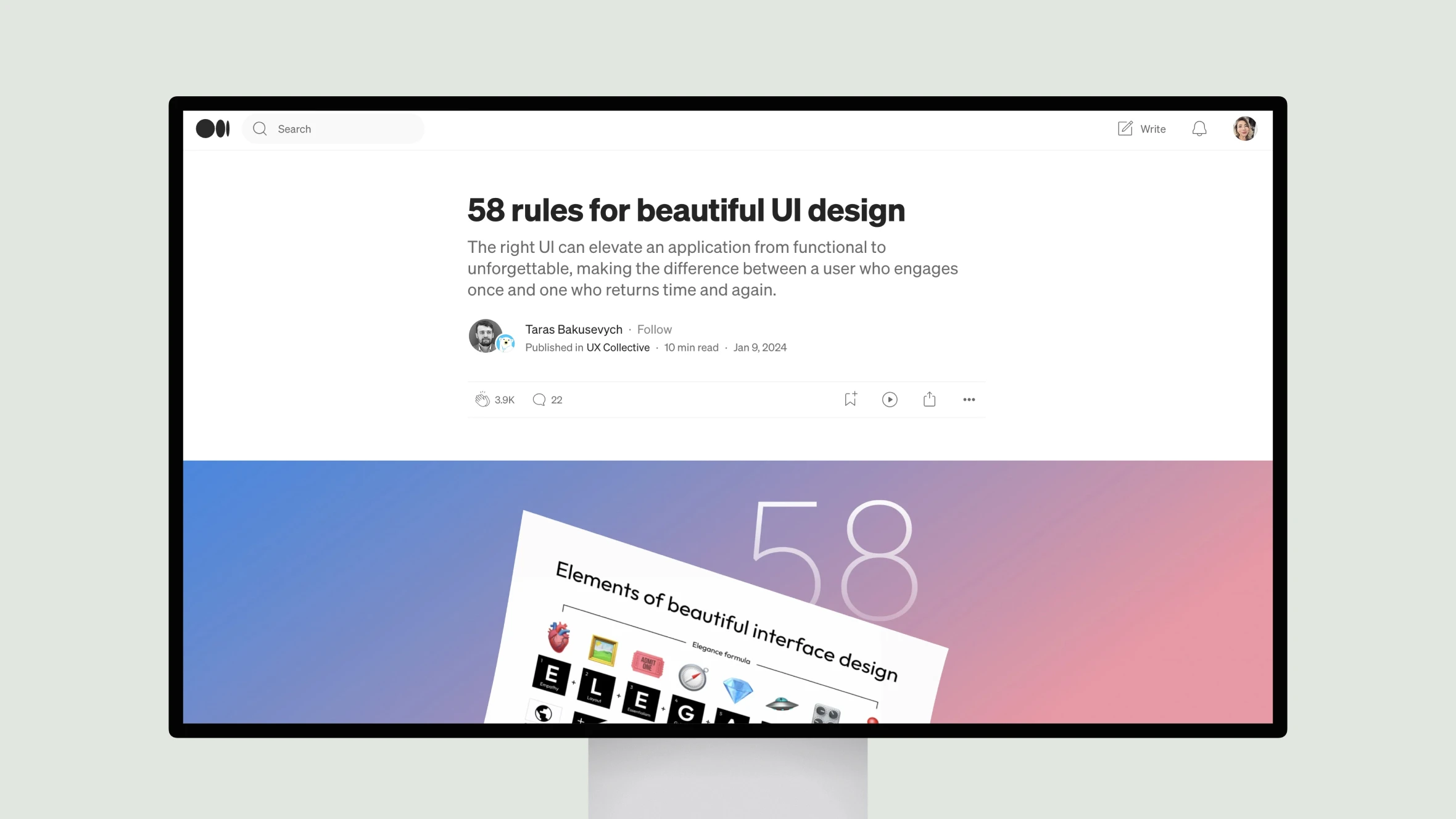 58 rules for beautiful UI design