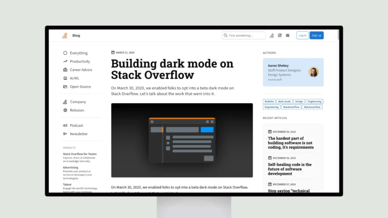 Building dark mode on Stack Overflow