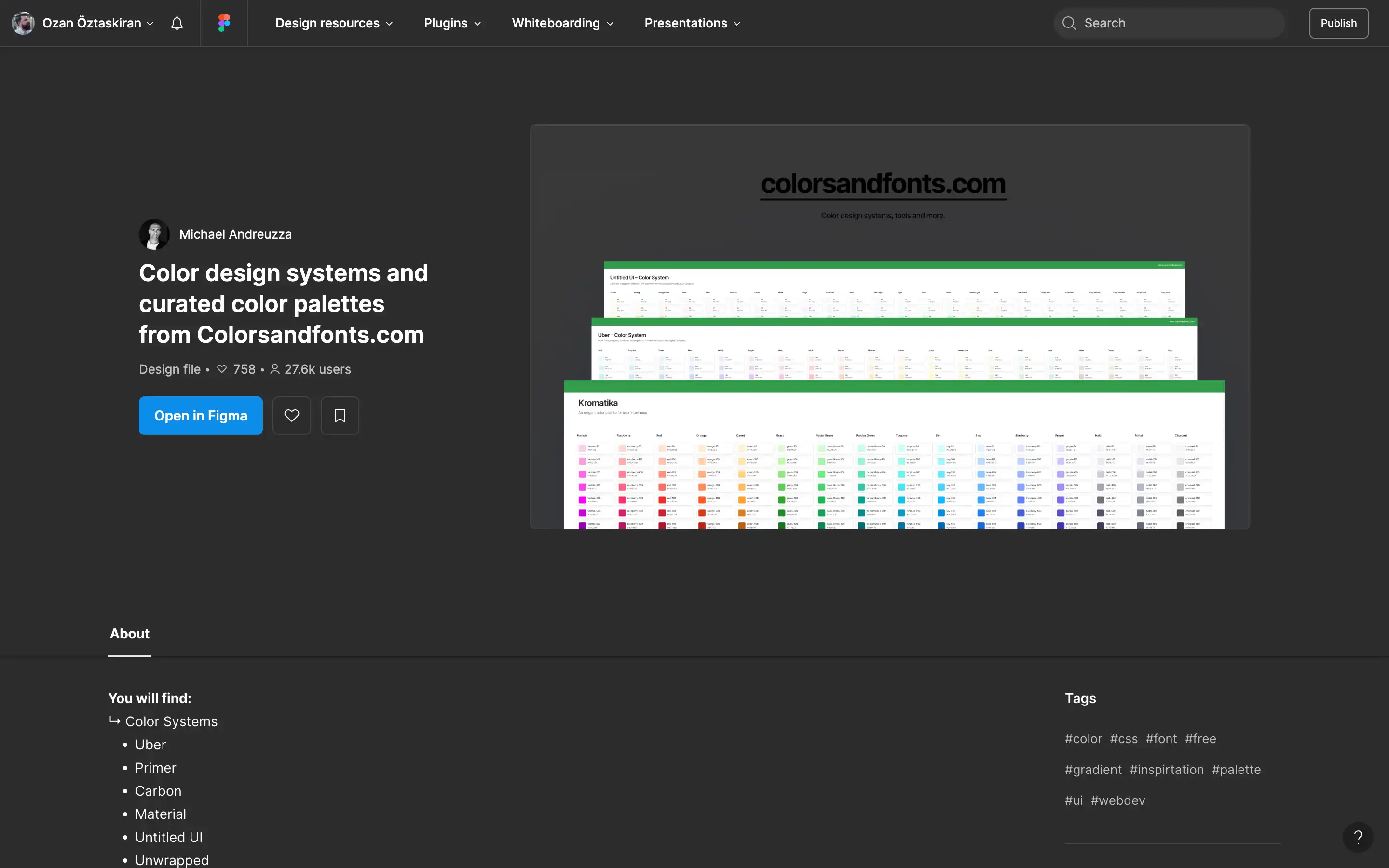 Color design systems and palettes overview on Colorsandfonts.com