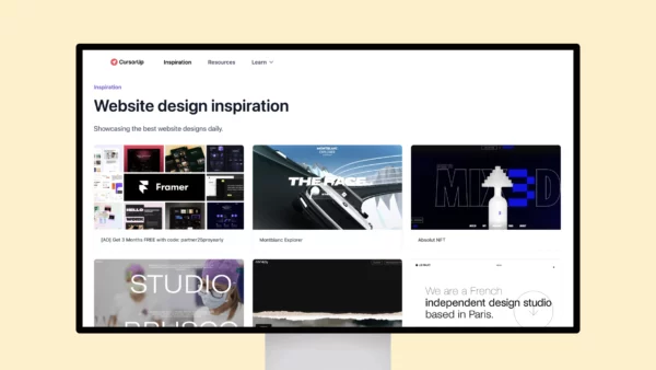 CursorUp – 100s of Inspiring Website Design Examples