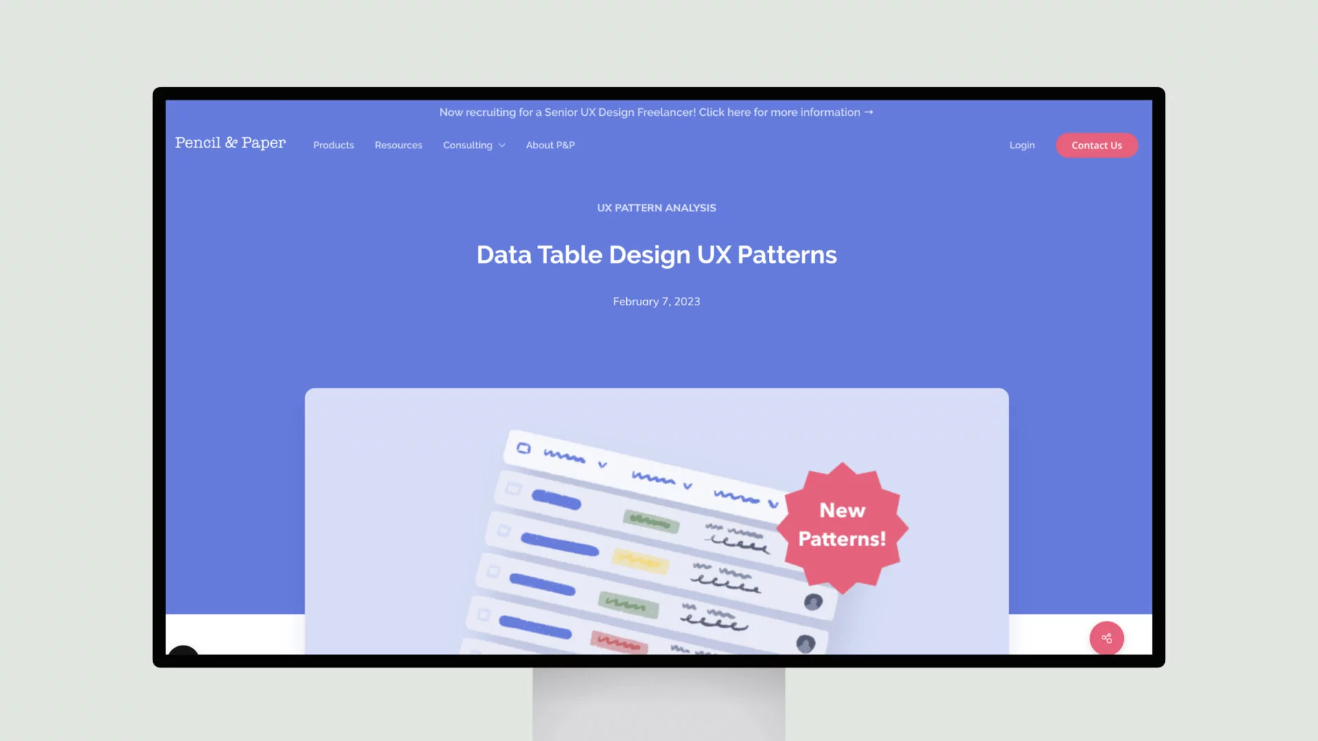 Data Table Design UX Patterns