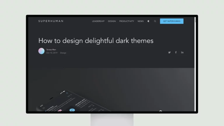 How to design delightful dark themes