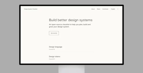 Design System Checklist