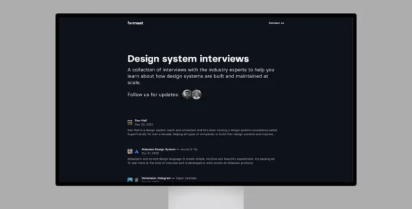 Design System Interviews