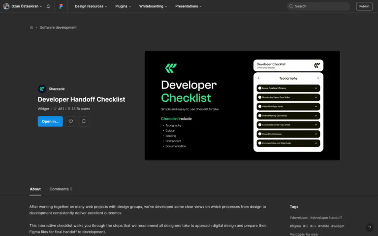 Developer Handoff Checklist